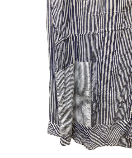 UNDERCOVERISM（アンダーカバーイズム）UNDERCOVERISM (アンダーカバーイズム) 切替ストライプシャツ ブルー サイズ:Mの古着・服飾アイテム