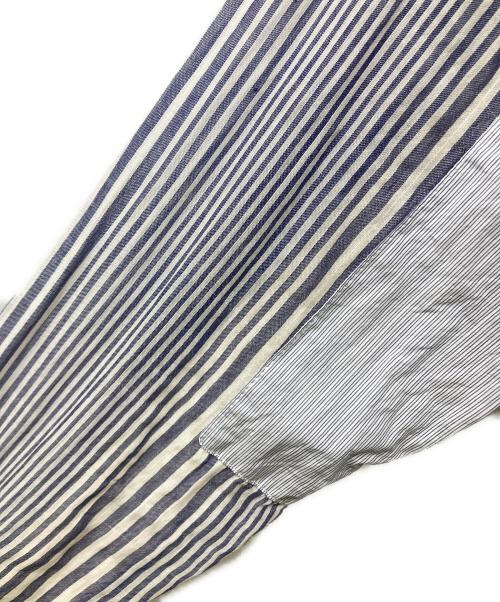 UNDERCOVERISM（アンダーカバーイズム）UNDERCOVERISM (アンダーカバーイズム) 切替ストライプシャツ ブルー サイズ:Mの古着・服飾アイテム