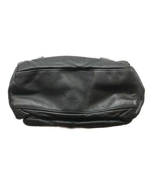 Y's（ワイズ）Y's (ワイズ) レザーショルダーバッグ ブラックの古着・服飾アイテム