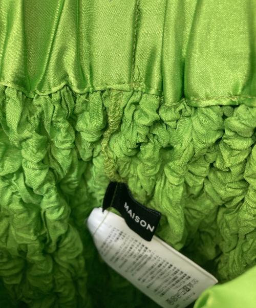 MAISON SPECIAL（メゾンスペシャル）MAISON SPECIAL (メゾンスペシャル) ポップコーンシャーリングスカート グリーン サイズ:Freeの古着・服飾アイテム