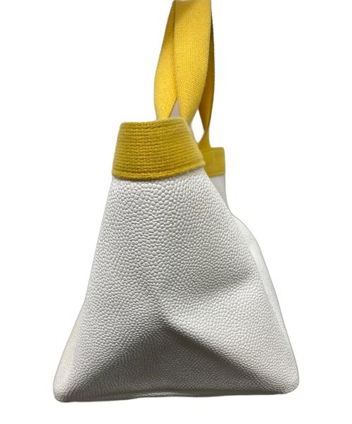 Herve Chapelier（エルベシャプリエ）Herve Chapelier (エルベシャプリエ) リュクス 舟型トートバッグ ホワイト×イエローの古着・服飾アイテム