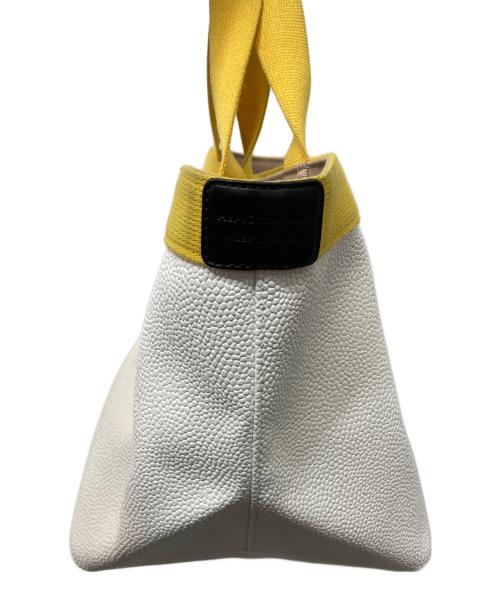 Herve Chapelier（エルベシャプリエ）Herve Chapelier (エルベシャプリエ) リュクス 舟型トートバッグ ホワイト×イエローの古着・服飾アイテム