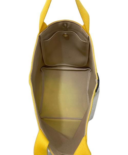 Herve Chapelier（エルベシャプリエ）Herve Chapelier (エルベシャプリエ) リュクス 舟型トートバッグ ホワイト×イエローの古着・服飾アイテム