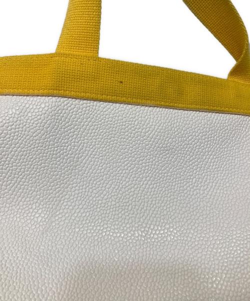 Herve Chapelier（エルベシャプリエ）Herve Chapelier (エルベシャプリエ) リュクス 舟型トートバッグ ホワイト×イエローの古着・服飾アイテム