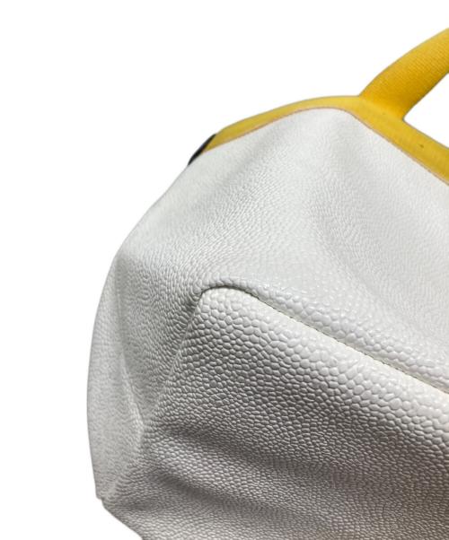 Herve Chapelier（エルベシャプリエ）Herve Chapelier (エルベシャプリエ) リュクス 舟型トートバッグ ホワイト×イエローの古着・服飾アイテム