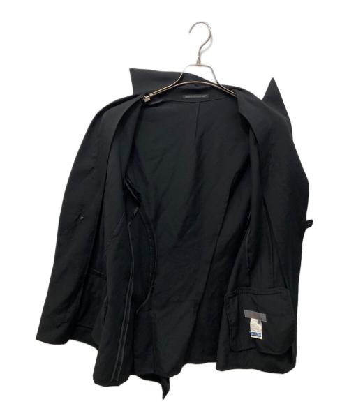 yohji yamamoto+noir（ヨウジヤマモトプリュスノアール）yohji yamamoto+Noir (ヨウジヤマモトプリュスノアール) アシンメトリーラペルジャケット ブラック サイズ:2の古着・服飾アイテム
