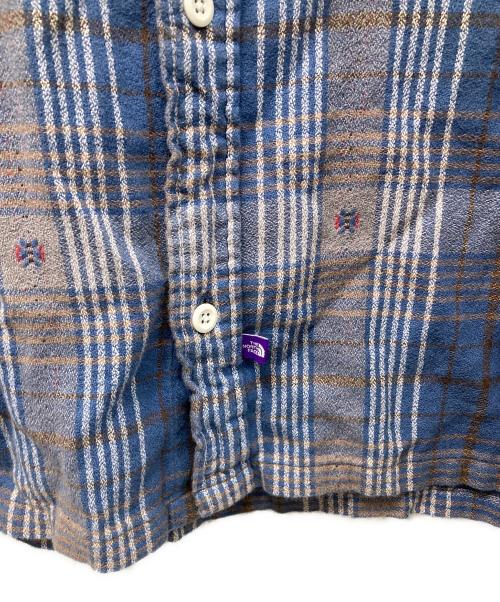 THE NORTHFACE PURPLELABEL（ザ・ノースフェイス パープルレーベル）THE NORTHFACE PURPLELABEL (ザ・ノースフェイス パープルレーベル) Amunzen Plaid Field Shirt ネイビー サイズ:Lの古着・服飾アイテム