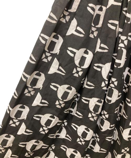 Vivienne Westwood RED LABEL（ヴィヴィアンウエストウッドレッドレーベル）Vivienne Westwood RED LABEL (ヴィヴィアンウエストウッドレッドレーベル) オーブ総柄スカート ダークグレー×ベージュ サイズ:00の古着・服飾アイテム