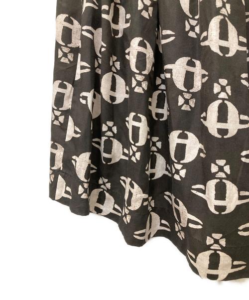 Vivienne Westwood RED LABEL（ヴィヴィアンウエストウッドレッドレーベル）Vivienne Westwood RED LABEL (ヴィヴィアンウエストウッドレッドレーベル) オーブ総柄スカート ダークグレー×ベージュ サイズ:00の古着・服飾アイテム