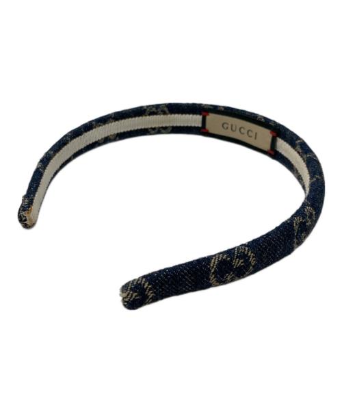 GUCCI（グッチ）GUCCI (グッチ) GGデニムカチューシャ ネイビー サイズ:OneSizeの古着・服飾アイテム