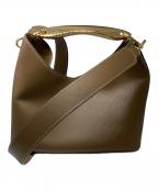 ellemeエレメ）の古着「Boomerang レザーバッグ」｜ベージュ