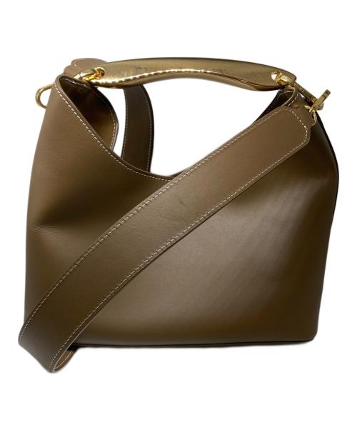 elleme（エレメ）elleme (エレメ) Boomerang レザーバッグ ベージュの古着・服飾アイテム