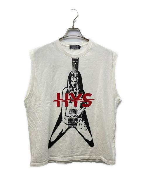 Hysteric Glamour（ヒステリックグラマー）Hysteric Glamour (ヒステリックグラマー) FLYING V ノースリーブTシャツ ホワイト サイズ:XLの古着・服飾アイテム