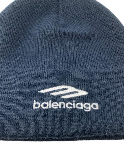BALENCIAGA（バレンシアガ）BALENCIAGA (バレンシアガ) Sports Icon Beanie ネイビーの古着・服飾アイテム