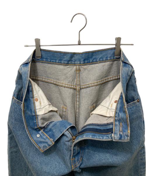 Lemontea（レモンティー）lemontea (レモンティー) ワイドデニムパンツ インディゴ サイズ:FREEの古着・服飾アイテム
