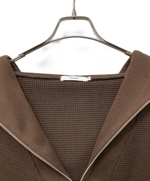 yashiki（ヤシキ）YASHIKI (ヤシキ) Tasogare High Neck Hoodie ブラウン サイズ:3 未使用品の古着・服飾アイテム