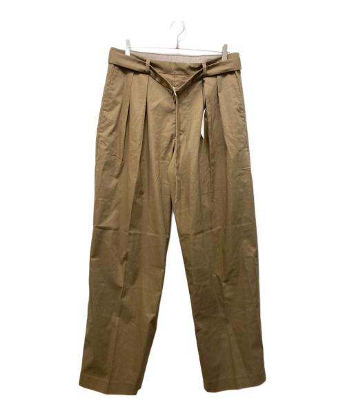 VICTIM（ヴィクティム）VICTIM (ヴィクティム) LINEN 2-TUCK SLACKS ブラウン サイズ:3 未使用品の古着・服飾アイテム