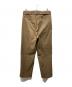 VICTIM (ヴィクティム) LINEN 2-TUCK SLACKS ブラウン サイズ:3 未使用品：7000円