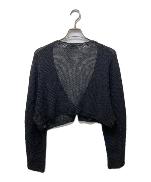 Noble（ノーブル）Noble (ノーブル) ペーパーヤーンカノコショートVネックカーディガン ブラック サイズ:不明の古着・服飾アイテム