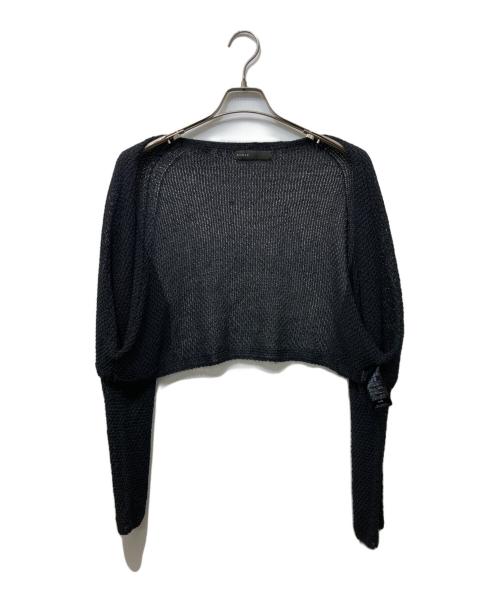 Noble（ノーブル）Noble (ノーブル) ペーパーヤーンカノコショートVネックカーディガン ブラック サイズ:不明の古着・服飾アイテム