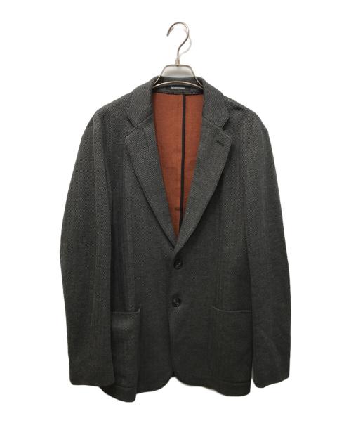 EMPORIO ARMANI（エンポリオアルマーニ）EMPORIO ARMANI (エンポリオアルマーニ) ヘリンボーン2Bジャケット グレー サイズ:1の古着・服飾アイテム