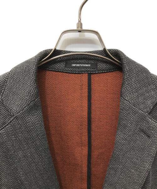 EMPORIO ARMANI（エンポリオアルマーニ）EMPORIO ARMANI (エンポリオアルマーニ) ヘリンボーン2Bジャケット グレー サイズ:1の古着・服飾アイテム