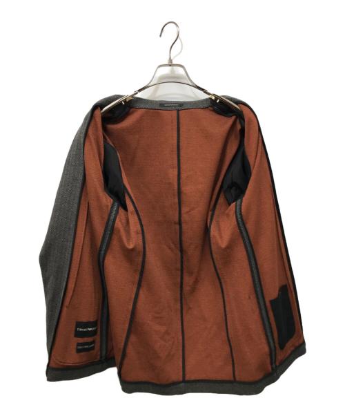 EMPORIO ARMANI（エンポリオアルマーニ）EMPORIO ARMANI (エンポリオアルマーニ) ヘリンボーン2Bジャケット グレー サイズ:1の古着・服飾アイテム