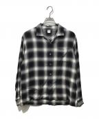 FRONT 11201フロント 11201）の古着「レーヨンオンブレチェックシャツ」｜ブラック×グレー