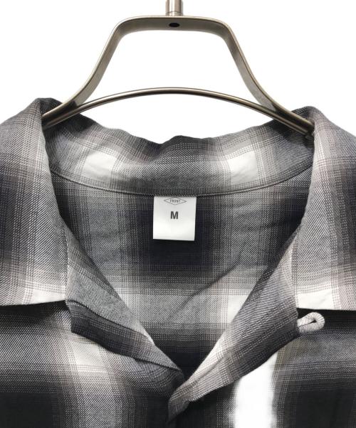 FRONT 11201（フロント 11201）FRONT 11201 (フロント 11201) レーヨンオンブレチェックシャツ ブラック×グレー サイズ:Mの古着・服飾アイテム