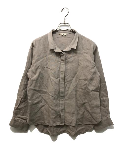 wafu（ワフー）wafu (ワフー) リネンシャツ ブラウン サイズ:不明の古着・服飾アイテム