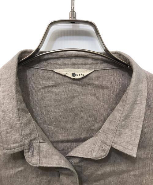 wafu（ワフー）wafu (ワフー) リネンシャツ ブラウン サイズ:不明の古着・服飾アイテム