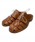 HENDER SCHEMEエンダースキーマ）の古着「Soak レースアップサンダル」｜ブラウン