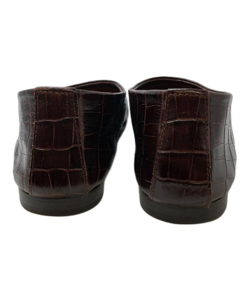 HENDER SCHEME（エンダースキーマ）Hender Scheme (エンダースキーマ) emboss fabre 型押しスリッポン ブラウン サイズ:3の古着・服飾アイテム