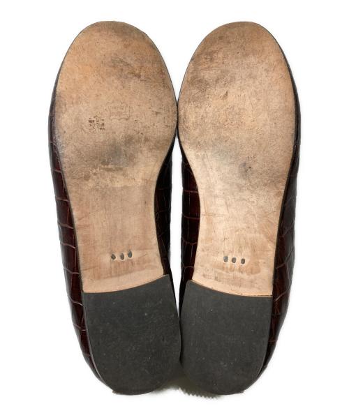 HENDER SCHEME（エンダースキーマ）Hender Scheme (エンダースキーマ) emboss fabre 型押しスリッポン ブラウン サイズ:3の古着・服飾アイテム