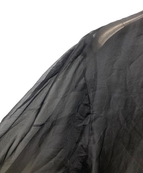 LOEFF（ロエフ）LOEFF (ロエフ) シルクオーガンジーブラウス ブラック サイズ:FREEの古着・服飾アイテム