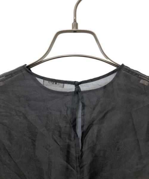 LOEFF（ロエフ）LOEFF (ロエフ) シルクオーガンジーブラウス ブラック サイズ:FREEの古着・服飾アイテム