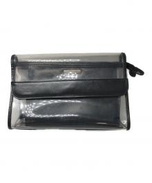 GUCCI（グッチ）の古着「クリアクラッチバッグ」｜ブラック