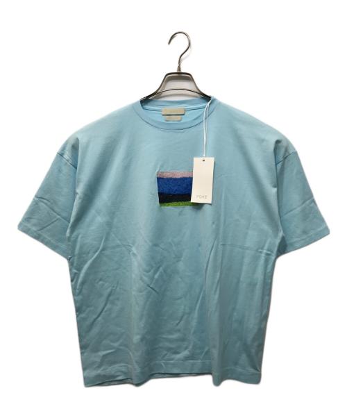 YOKE（ヨーク）YOKE (ヨーク) EMBROIDERY T-SHIRT ブルー サイズ:3 未使用品の古着・服飾アイテム