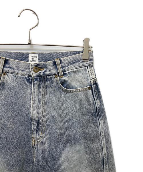 THINGS THAT MATTER（シングスザットマター）THINGS THAT MATTER (シングスザットマター) KNEE CUTTING DENIM PANTS インディゴ サイズ:2の古着・服飾アイテム