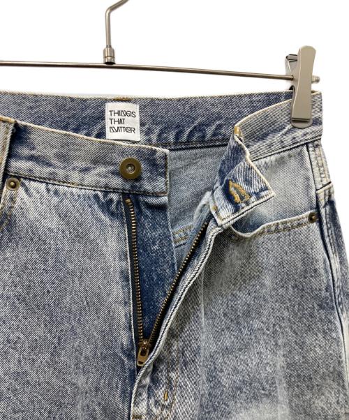 THINGS THAT MATTER（シングスザットマター）THINGS THAT MATTER (シングスザットマター) KNEE CUTTING DENIM PANTS インディゴ サイズ:2の古着・服飾アイテム