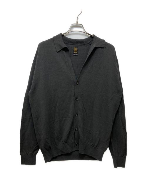 BATONER（バトナ―）BATONER (バトナ―) ハイゲージシルクカーディガン グレー サイズ:3の古着・服飾アイテム