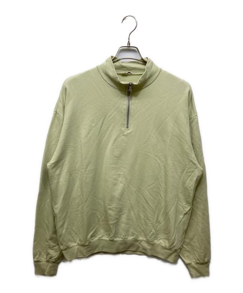 AURALEE（オーラリー）AURALEE (オーラリー) Elastic High Gauze Sweat Half Zip P/O ピスタチオ サイズ:4の古着・服飾アイテム