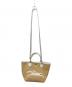 LONGCHAMP (ロンシャン) パニエ プリアージュ 2WAYハンドバッグ ベージュ×ホワイト：10000円