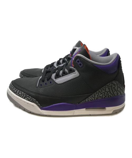 NIKE（ナイキ）NIKE (ナイキ) Air Jordan 3 Retro　エアジョーダン３レトロ ブラック×パープル サイズ:27㎝の古着・服飾アイテム
