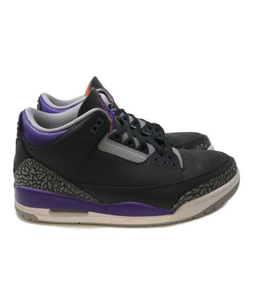 NIKE（ナイキ）NIKE (ナイキ) Air Jordan 3 Retro　エアジョーダン３レトロ ブラック×パープル サイズ:27㎝の古着・服飾アイテム