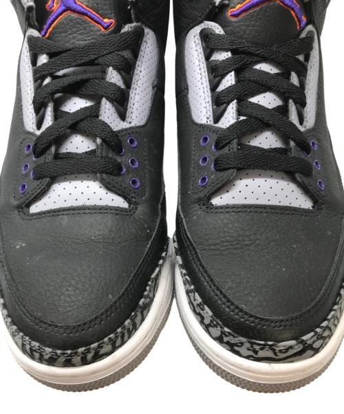 NIKE（ナイキ）NIKE (ナイキ) Air Jordan 3 Retro　エアジョーダン３レトロ ブラック×パープル サイズ:27㎝の古着・服飾アイテム