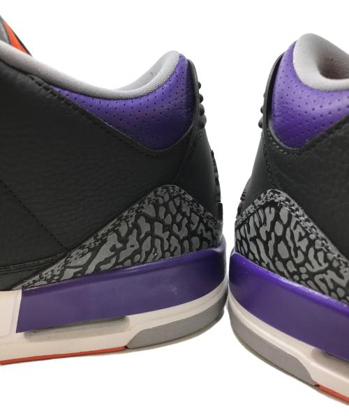 NIKE（ナイキ）NIKE (ナイキ) Air Jordan 3 Retro　エアジョーダン３レトロ ブラック×パープル サイズ:27㎝の古着・服飾アイテム