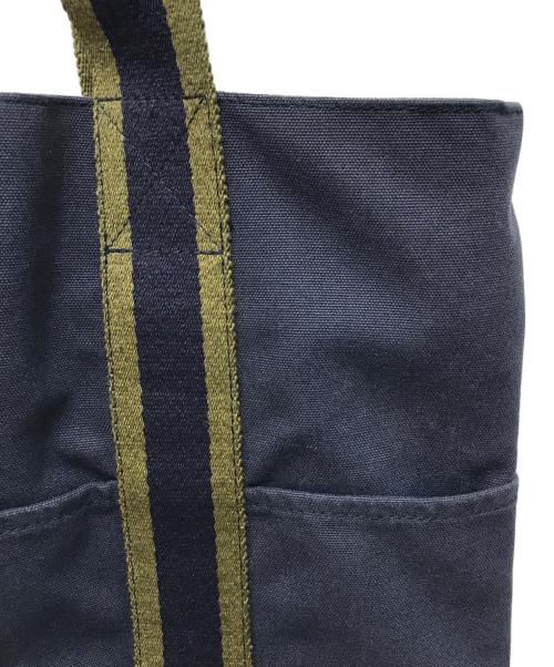 HERMES（エルメス）HERMES (エルメス) キャンバストートバッグ ネイビーの古着・服飾アイテム