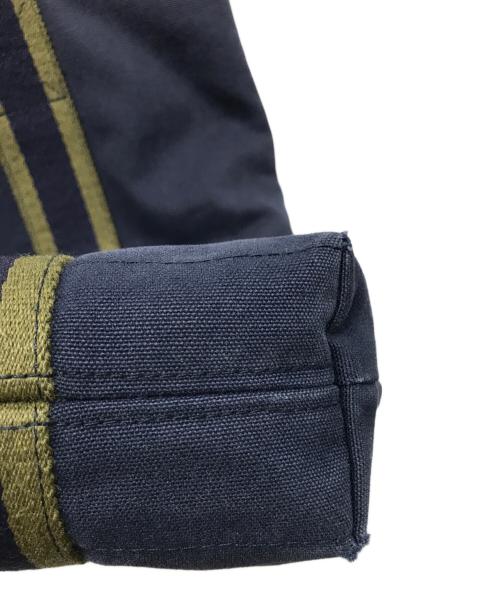 HERMES（エルメス）HERMES (エルメス) キャンバストートバッグ ネイビーの古着・服飾アイテム