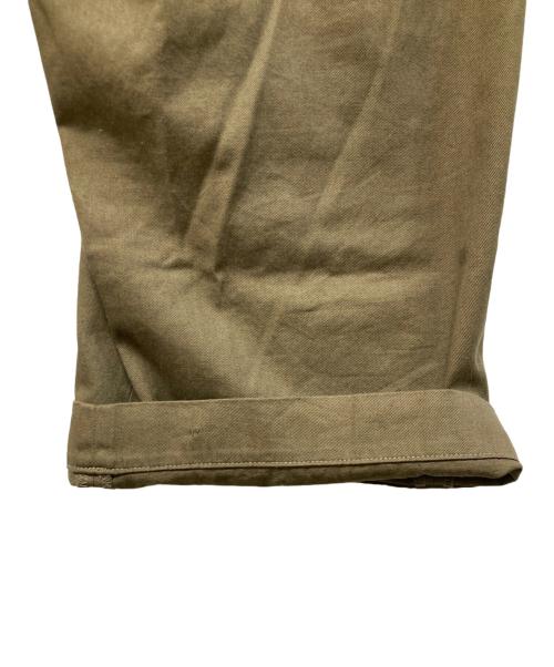Yohji Yamamoto pour homme（ヨウジヤマモト プールオム）Yohji Yamamoto pour homme (ヨウジヤマモト プールオム) DYEING COTTON TWILL TUCK BALL EDGE PANT オリーブ サイズ:Mの古着・服飾アイテム